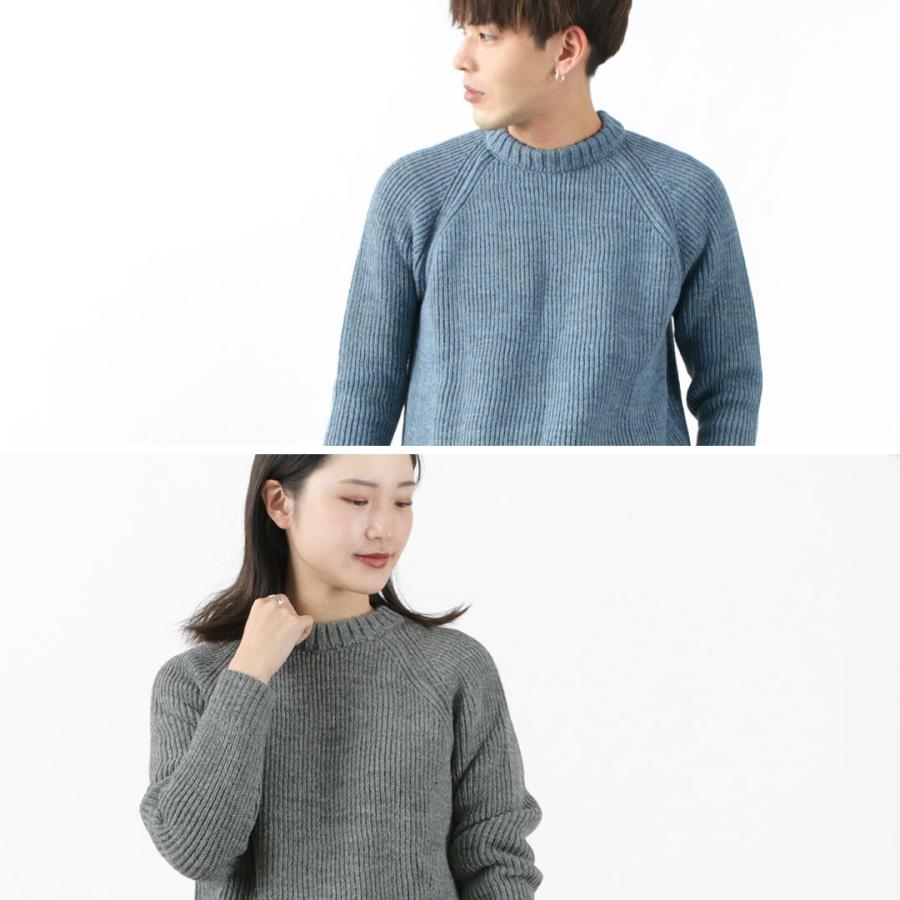 英国製　Kerry Woollen Mills　セーター　フィシャーマン　ブルー Kerrywoollenmills（ケリーウーレンミルズ） カラー別注 7ゲージ 1