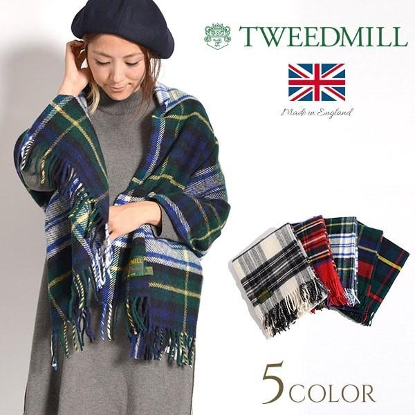 TWEED MILL（ツイードミル） 76×175 タータンチェック ブランケット
