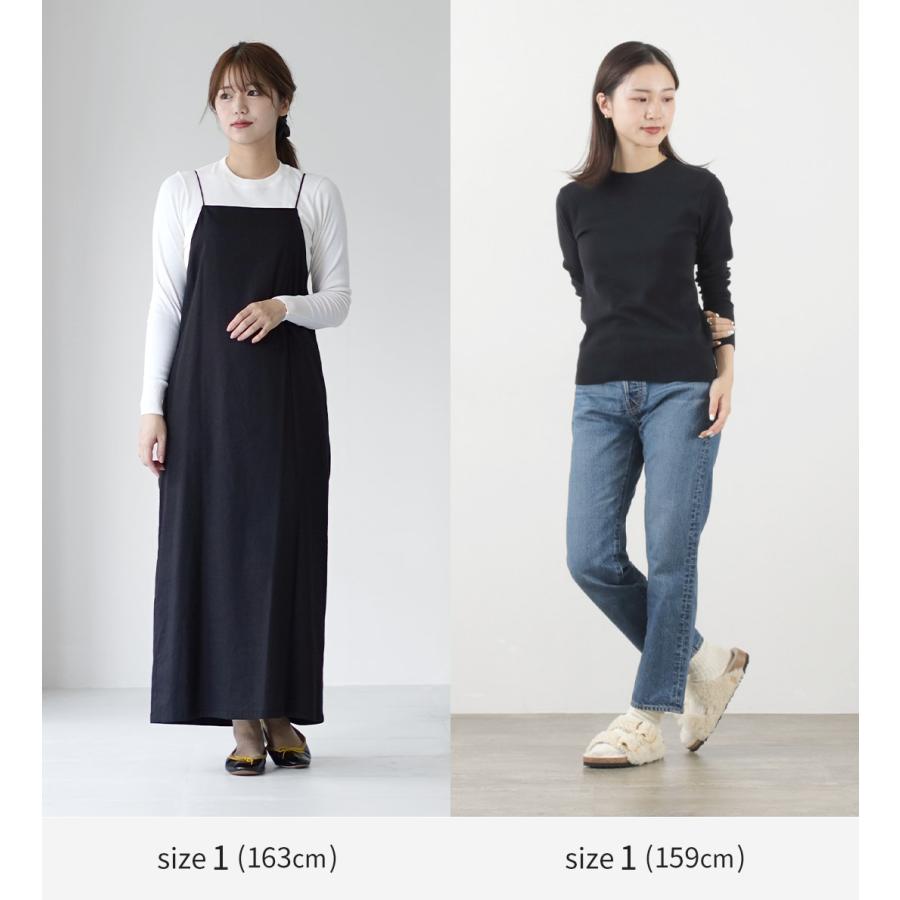 GICIPI（ジチピ） フラーゴラ クルーネック ジャストフィット ニットソー / レディース カットソー コットンニット 薄手 長袖の画像