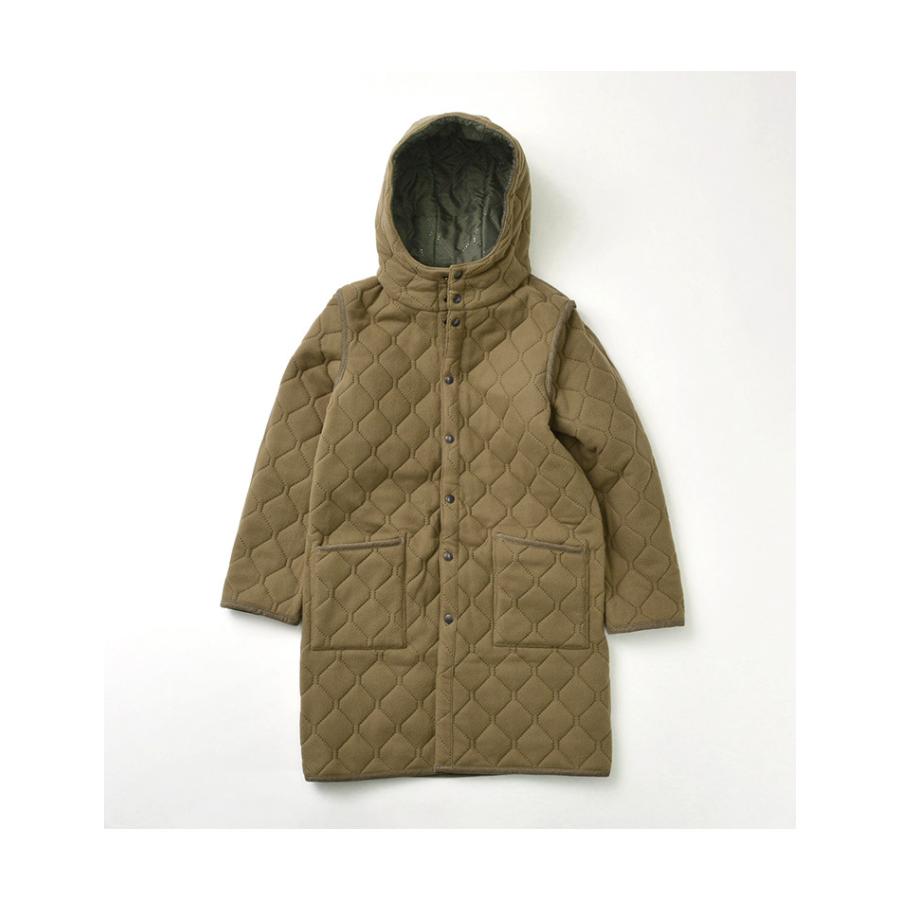 ARMEN（アーメン） リバーシブル フーデッド キルティングコート