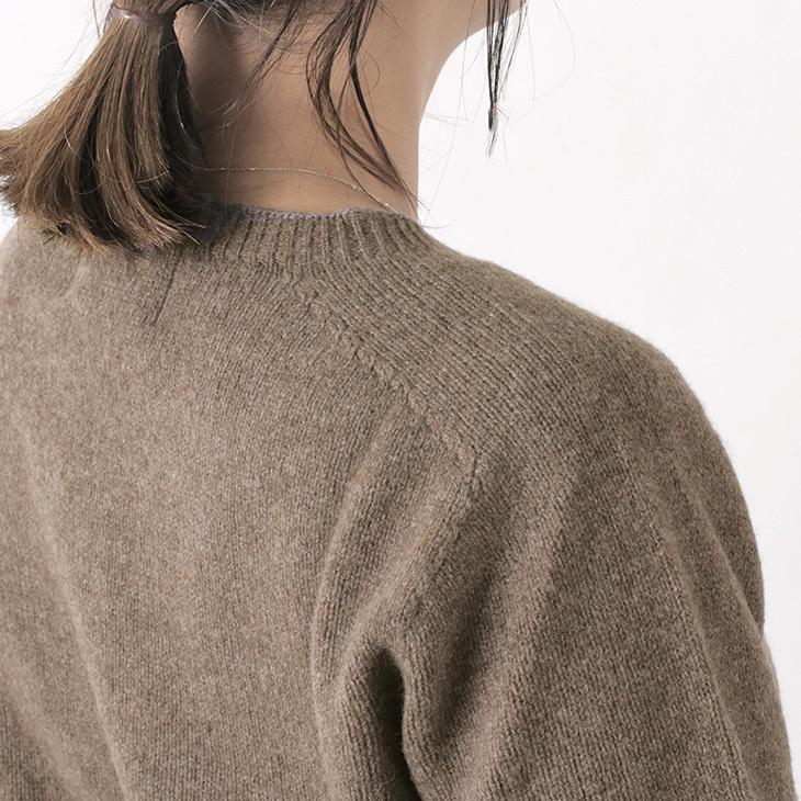 HARLEY OF SCOTLAND（ハーレーオブスコットランド） メリノ カシミヤ クルーネック ニット / メンズ レディース / 無地 OF