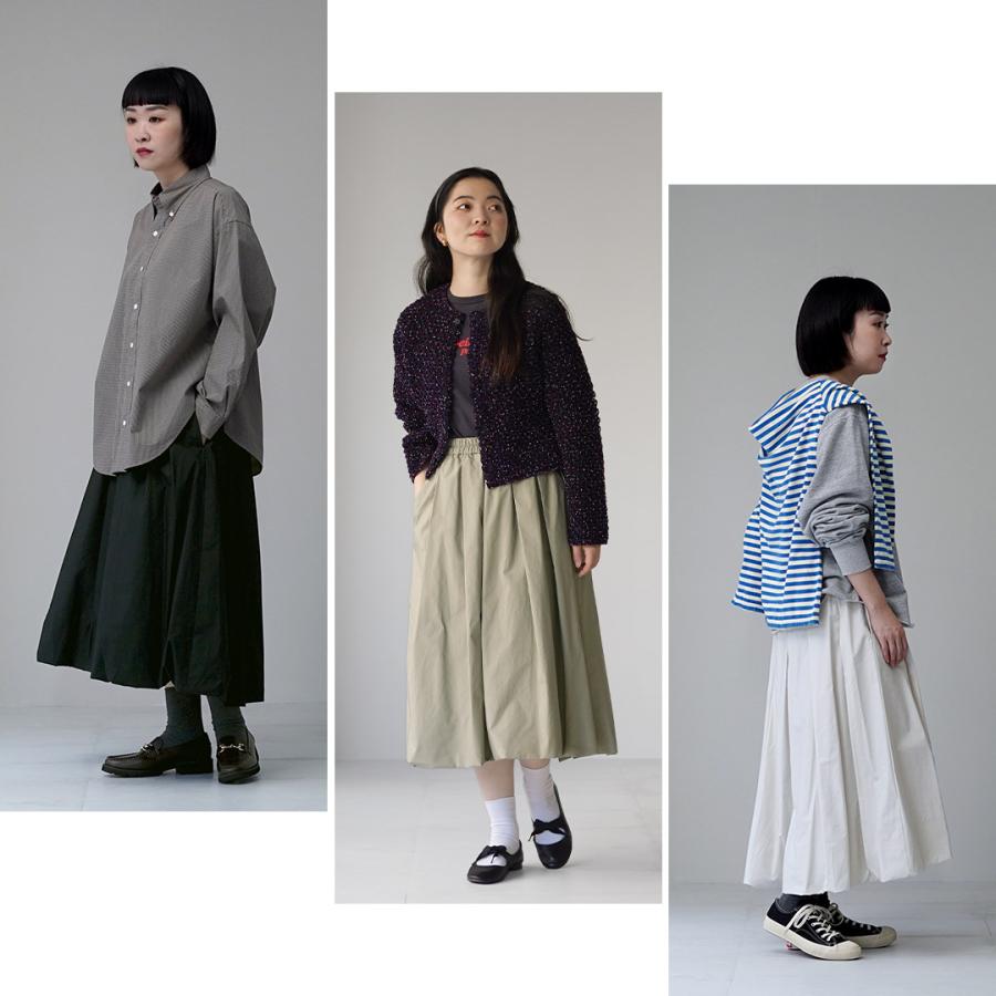 MidiUmi（ミディウミ） バルーン スカート / 膝下 ロング 無地 黒