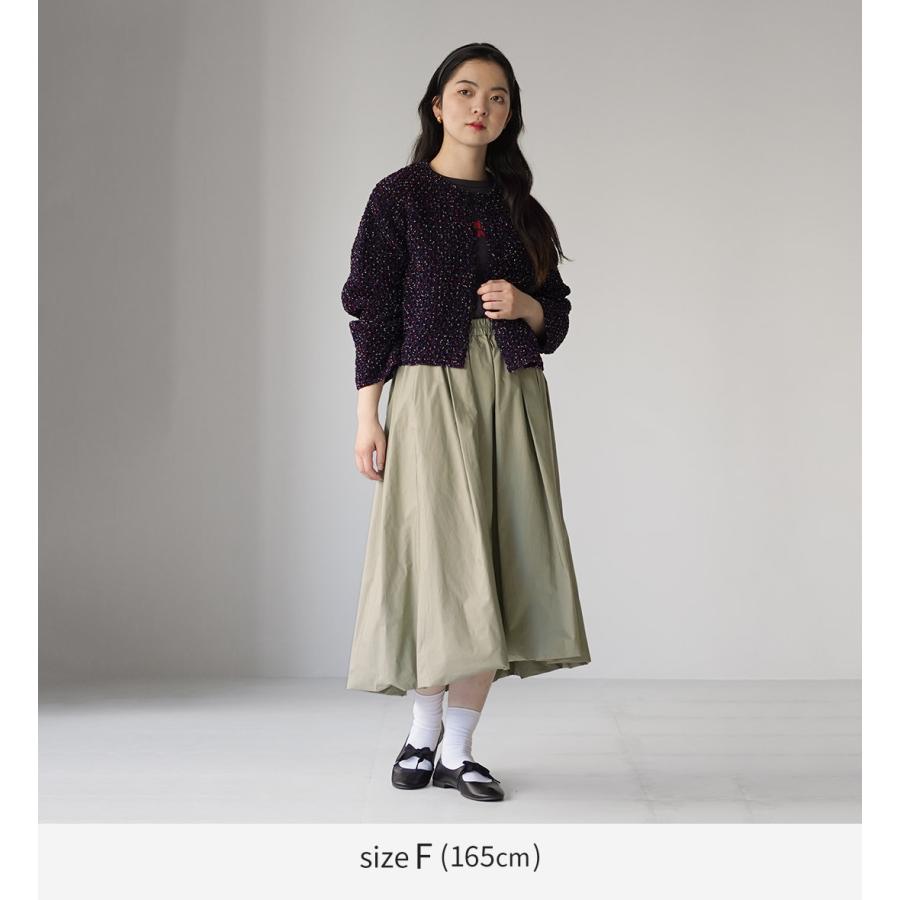 MidiUmi（ミディウミ） バルーン スカート / 膝下 ロング 無地 黒