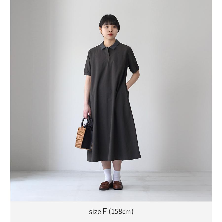 MidiUmi ミディウミ ポロシャツ 黒ブラック レディース MidiUmi（ミディウミ） ポロ ノースリーブ プルオーバー 日本製