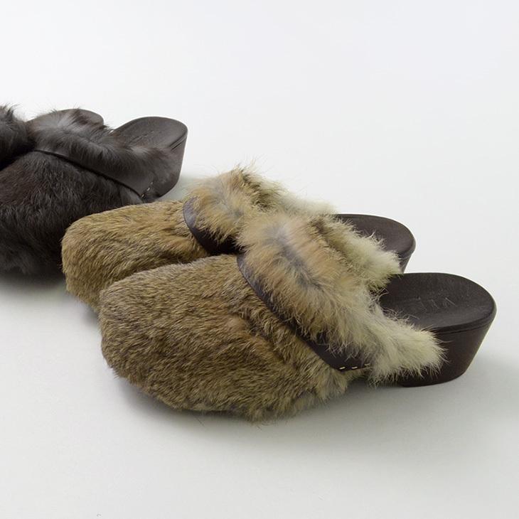 suicoke（スイコック） VINILO（ヴィニーロ） ラビット ファー サボ