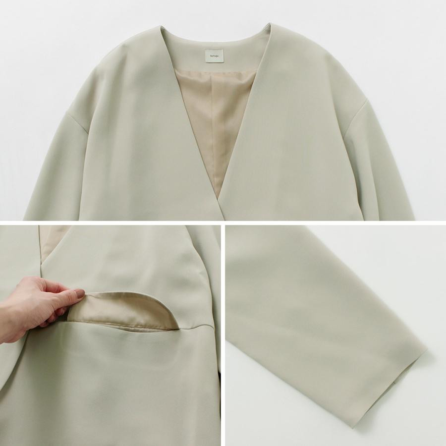 tumugu（ツムグ） ソアパールコンパクト ノーカラー ジャケット