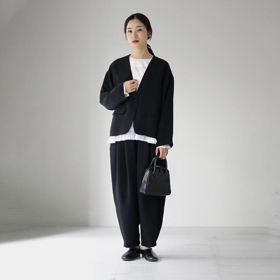 tumugu TUMUGU（ツムグ） ソアパールコンパクト ノーカラー ジャケット