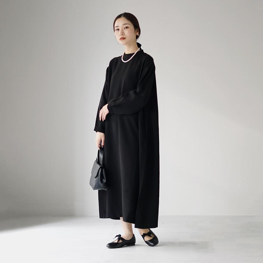 tumugu（ツムグ） ソアパールコンパクト ロングワンピース / 長袖