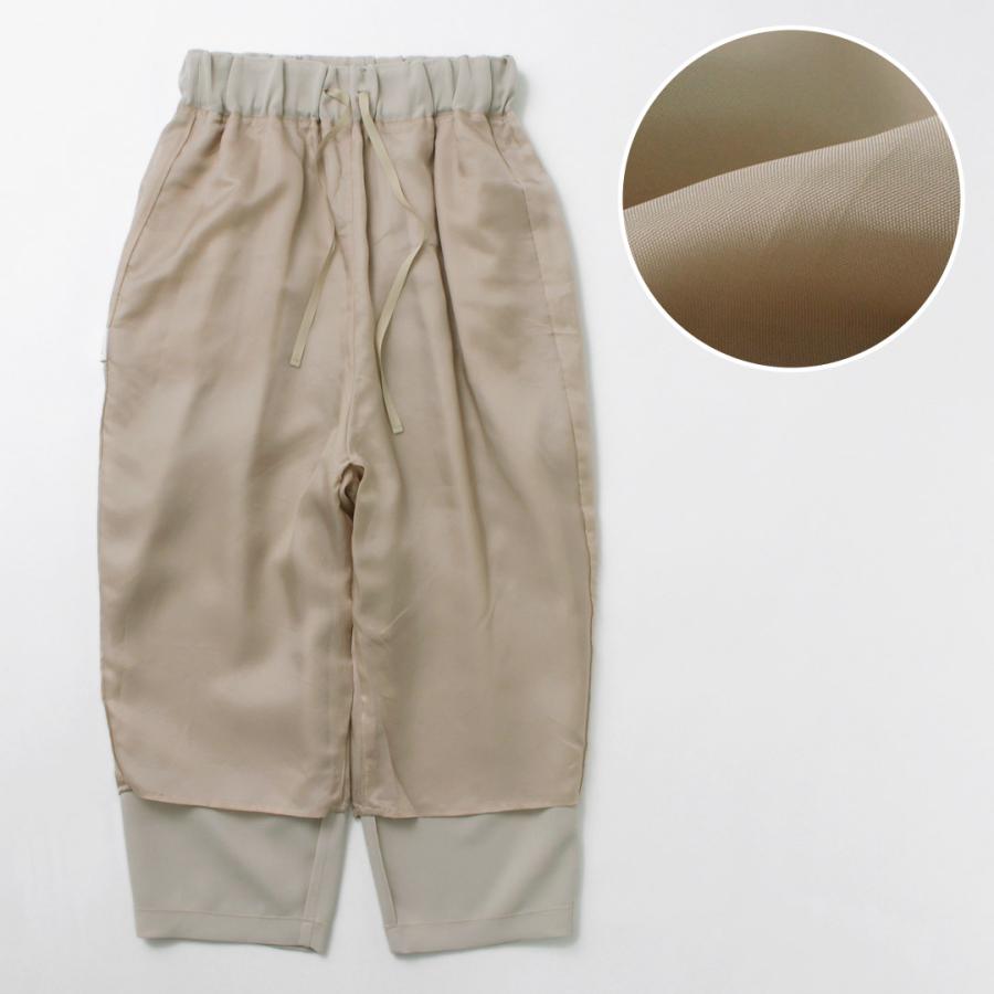 新品　tumugu　ワイドテーパードパンツ tumugu（ツムグ） ソアパールコンパクト テーパードパンツ TB21442a