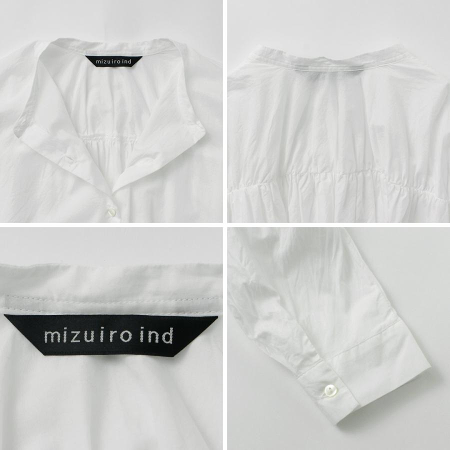 mizuiroind（ミズイロインド） バックギャザー ワイドシャツ