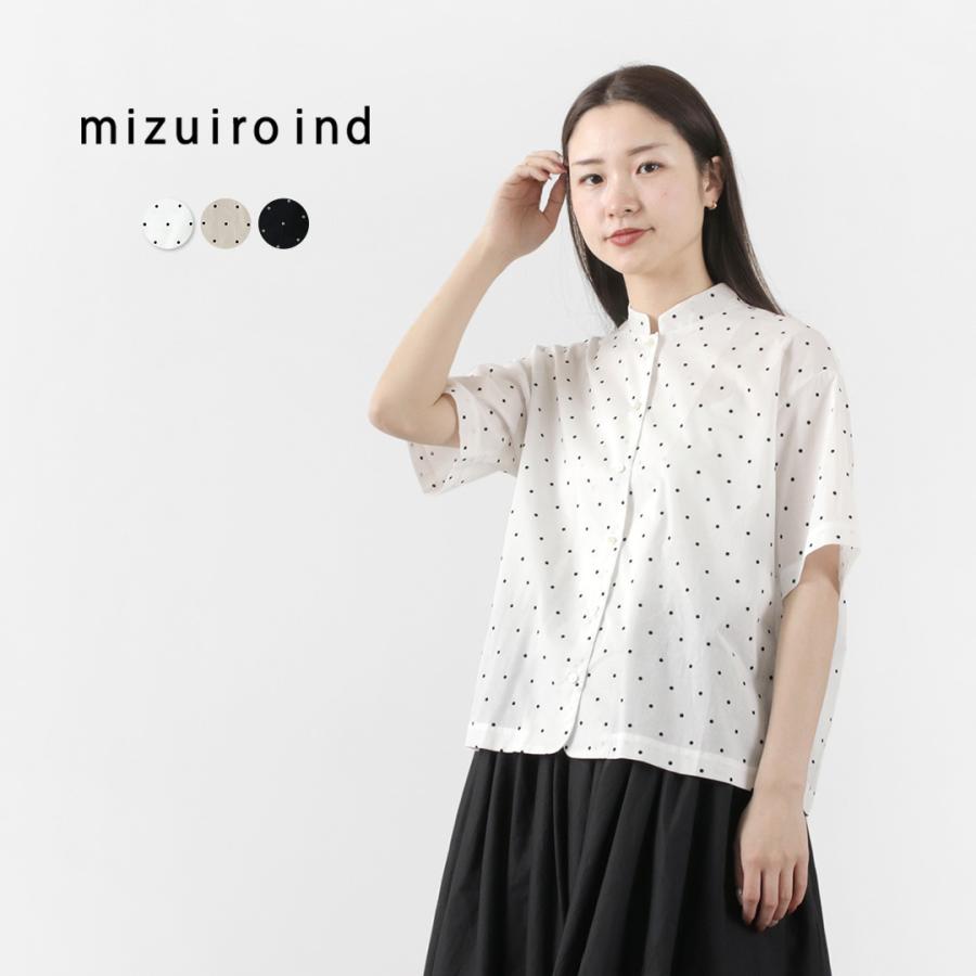 mizuiro ind（ミズイロインド） ドット フロッキープリント チャイナ 