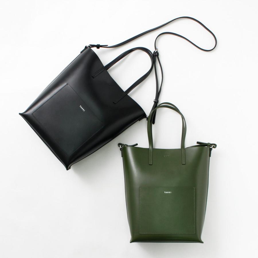 YAHKI（ヤーキ） W FACE トート ショルダーバッグ レディース BAG 鞄 2WAY レザー スクエア 通勤 約