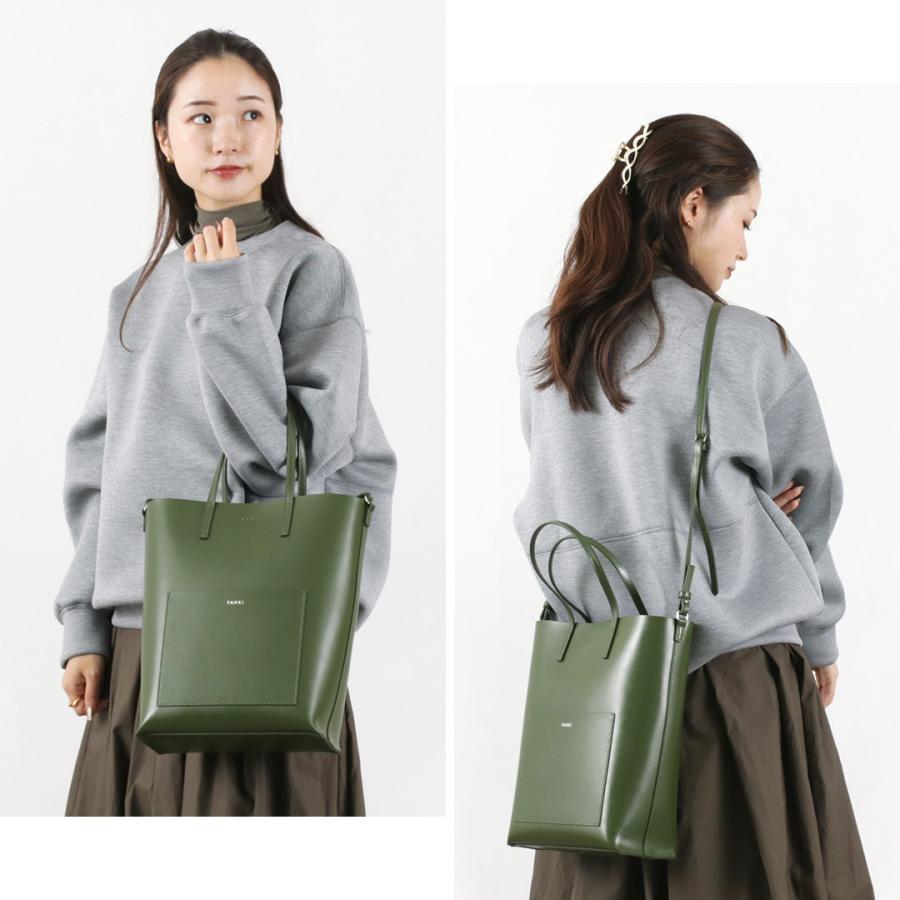 YAHKI（ヤーキ） W FACE トート ショルダーバッグ レディース BAG 鞄 2WAY レザー スクエア 通勤 約