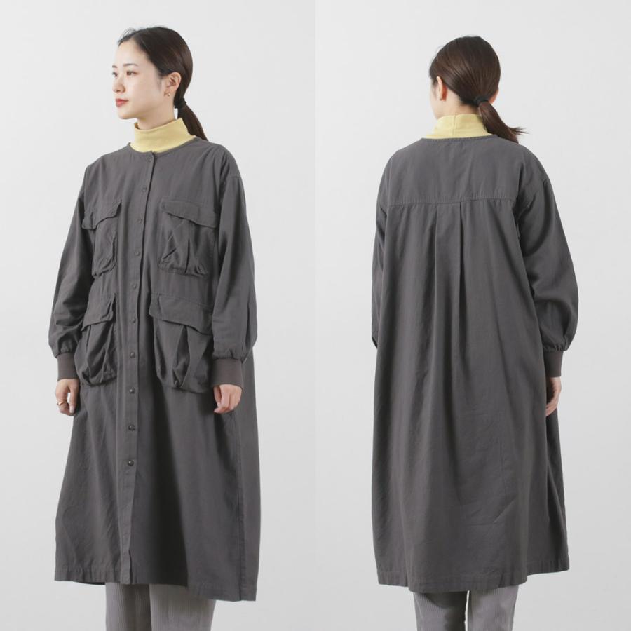 TUMUGU（ツムグ） ナチュラルピーチワッシャービエラ コートワンピース 