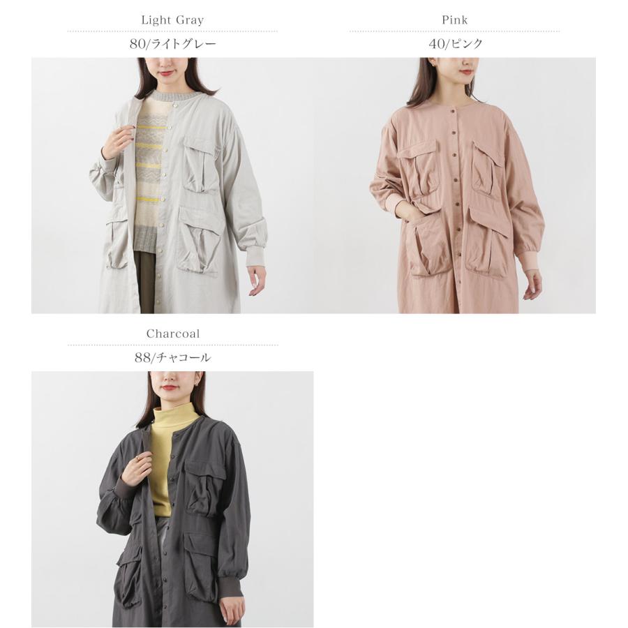 tumugu（ツムグ） ナチュラルピーチワッシャービエラ コートワンピース