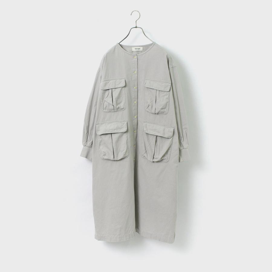 tumugu（ツムグ） ナチュラルピーチワッシャービエラ コートワンピース