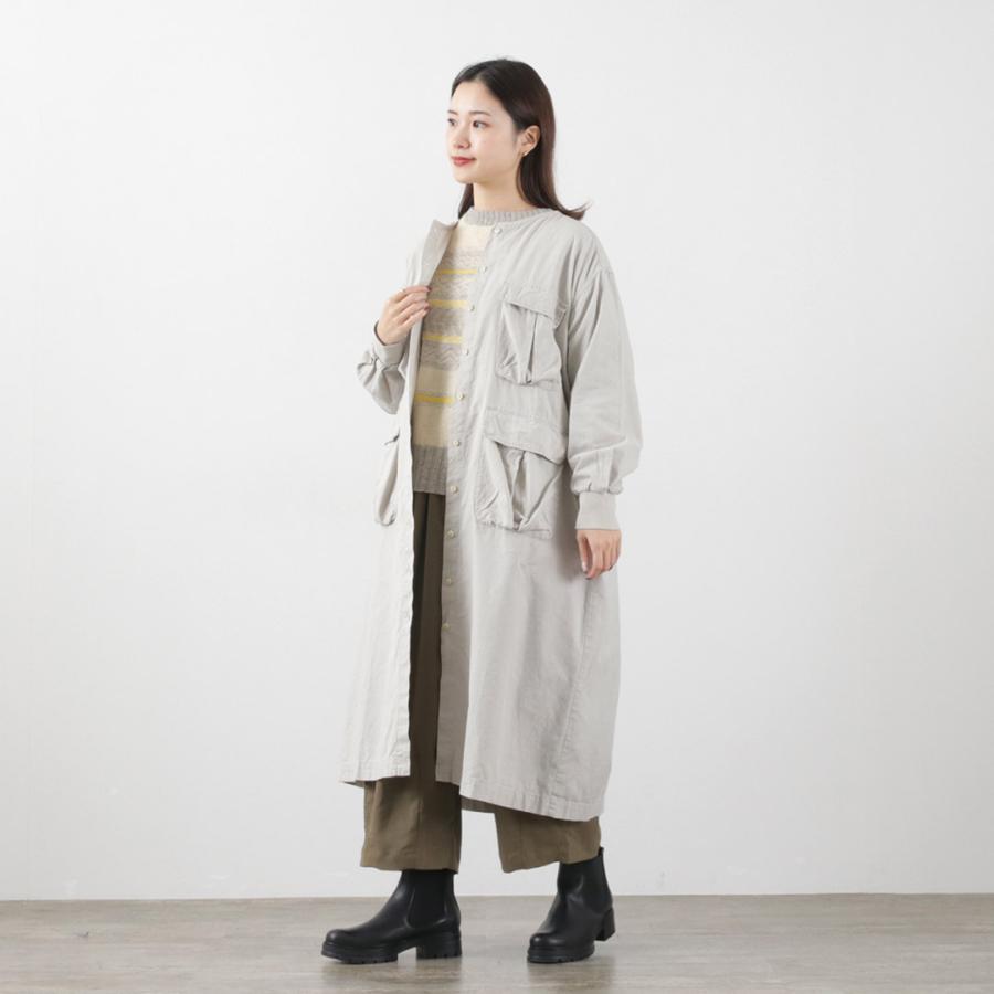 TUMUGU（ツムグ） ナチュラルピーチワッシャービエラ コートワンピース 