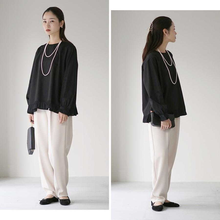 tumugu（ツムグ） コットンサテン プルオーバー / レディース ブラウス