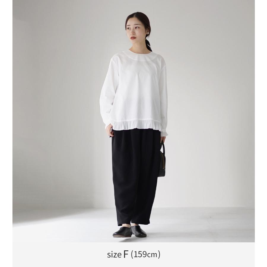 tumugu（ツムグ） コットンサテン プルオーバー / レディース ブラウス