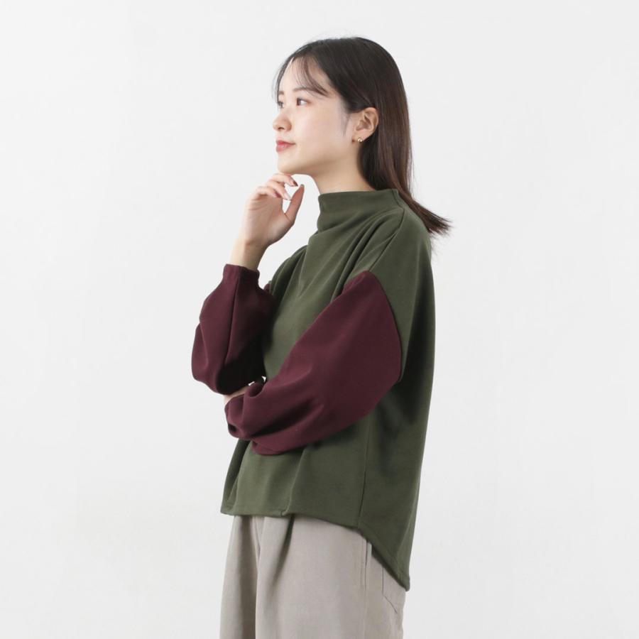 Kelen（ケレン） バイカラー モックネックトップス レディース 長袖