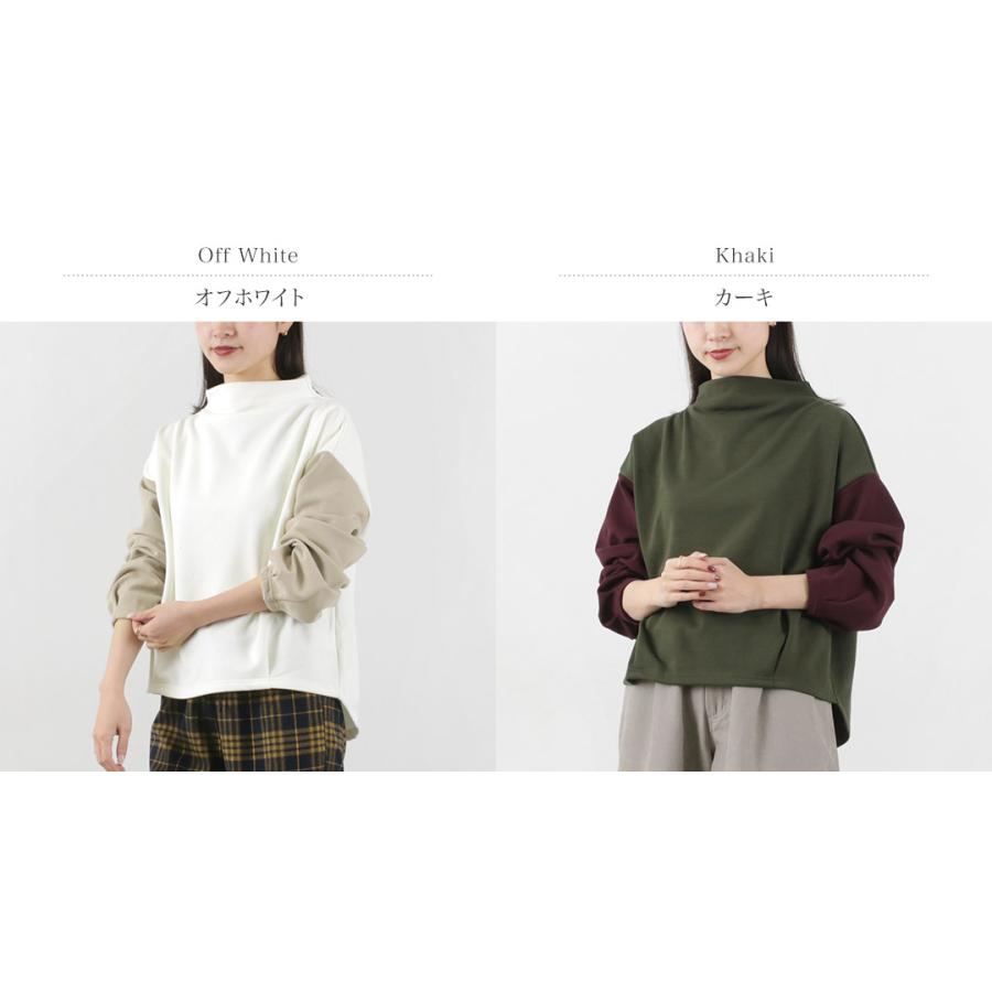 Kelen（ケレン） バイカラー モックネックトップス レディース 長袖
