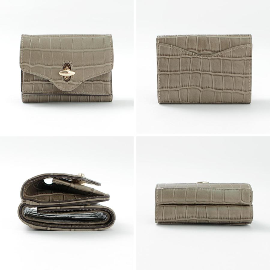 【新品未使用】HASHIBAMI 財布 ラウンドミニウォレット クロコ型押し Hashibami（ハシバミ） ラスト一点 限定値下げ ショップ袋おまけ付