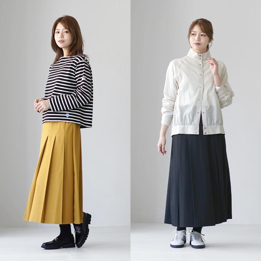 MidiUmi（ミディウミ） カラー プリーツ スカート / ロング Aライン