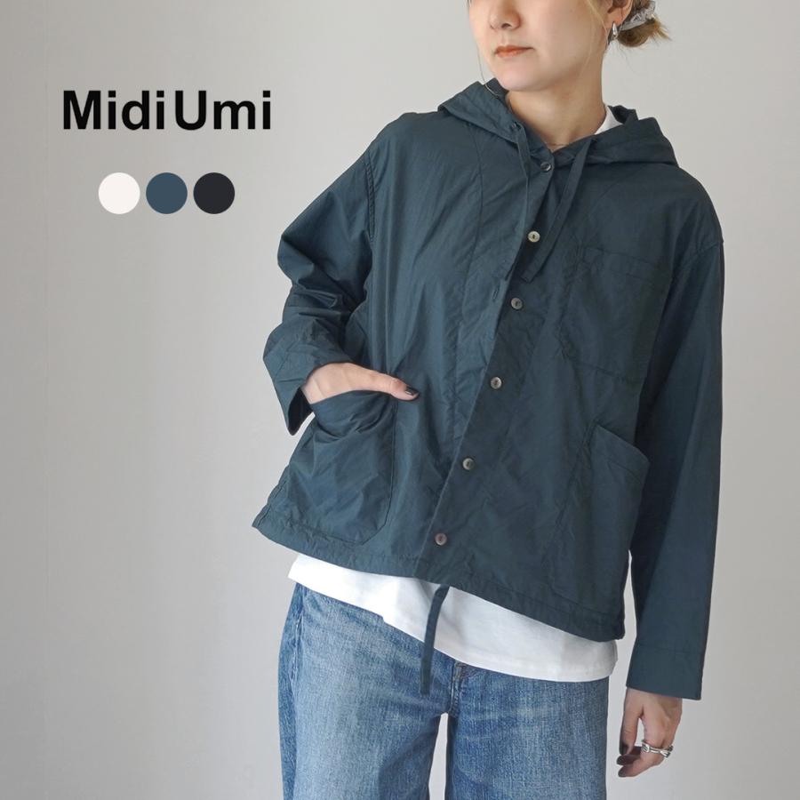 MidiUmi（ミディウミ） フーデッド ショートシャツ / レディース