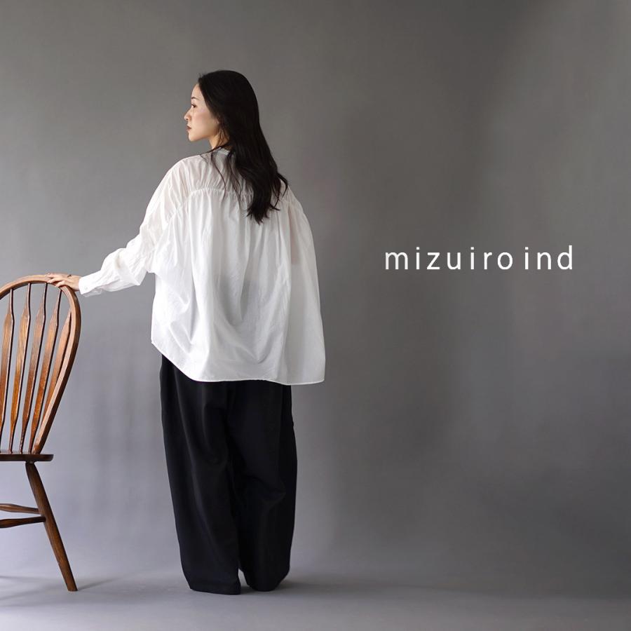 ミズイロインド イージーパンツ ウエストゴム 黒 ワイド ナチュラル 定番人気 mizuiroind（ミズイロインド） ワイド イージーパンツ / ボトムス 総