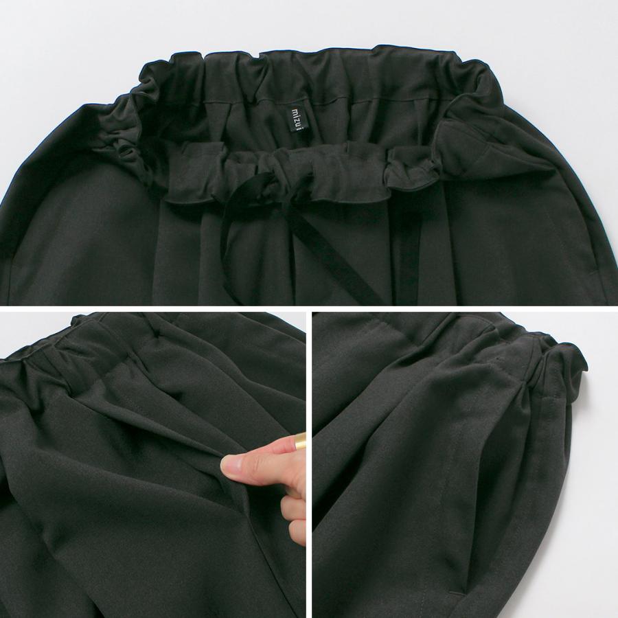 mizuiro ind（ミズイロインド） ワイド カーゴ パンツ 日本製 / レディース イージーパンツ ウエストゴム 総ゴム ゆったりの画像