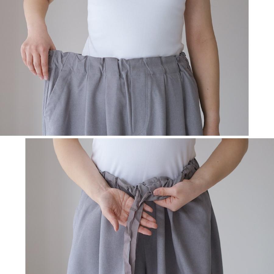 mizuiro ind（ミズイロインド） ワイド カーゴ パンツ 日本製 / レディース イージーパンツ ウエストゴム 総ゴム ゆったりの画像