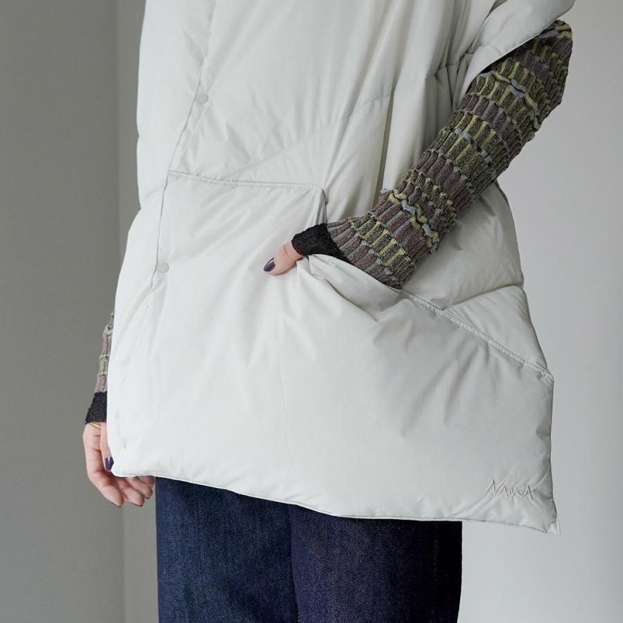 NANGA（ナンガ） ダウンポンチョマフラー / レディース 大判 軽量