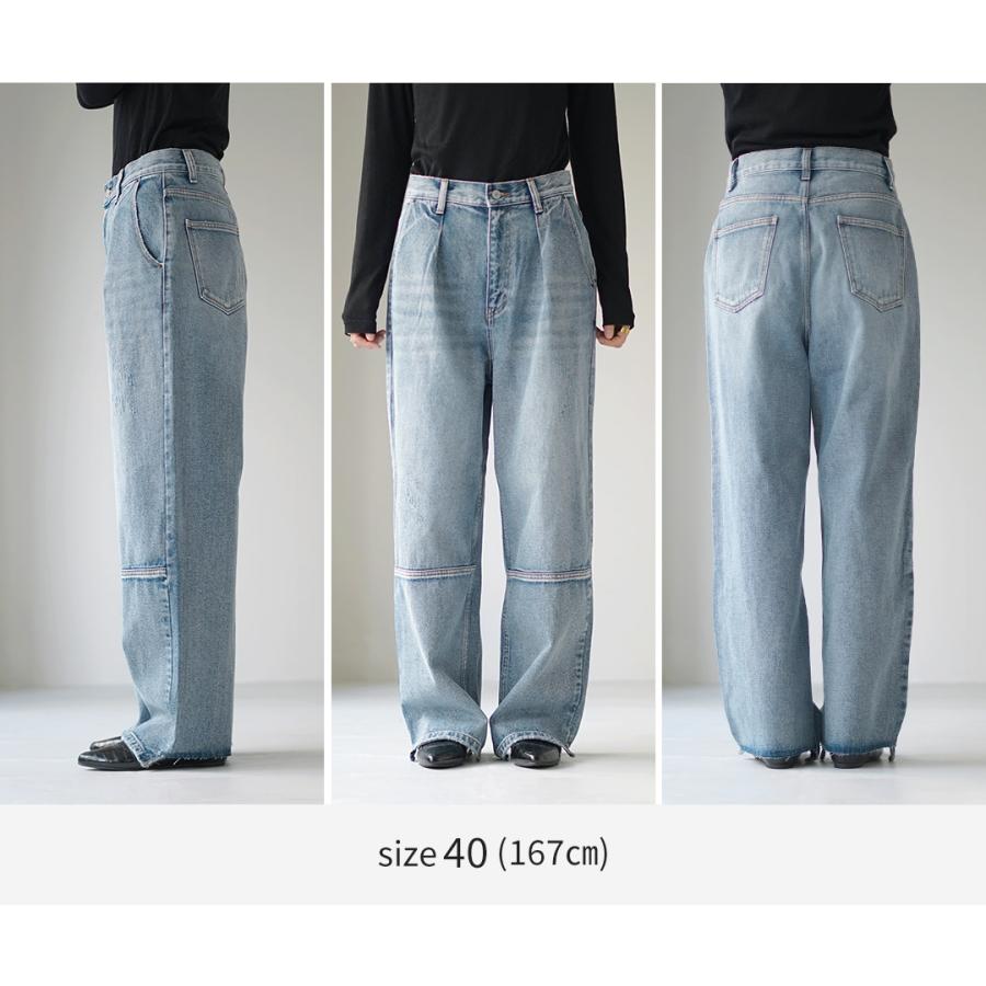 YENN 【穿き比べあり】YENN（イェン） ハイライズ タック ワイド