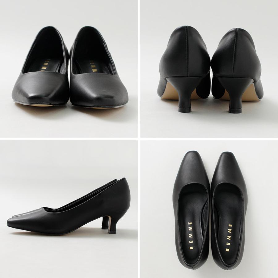 REMME REMME(レメ) ポインテッド スクエア ヒールパンプス REMME REMME(レメ) ポインテッド スクエア ヒールパンプス