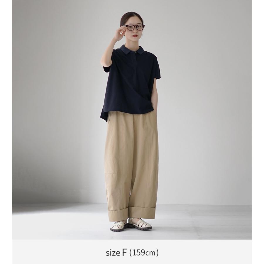 midiumi ポロシャツ ホワイト MidiUmi（ミディウミ） ポロ ノースリーブ プルオーバー 日本製