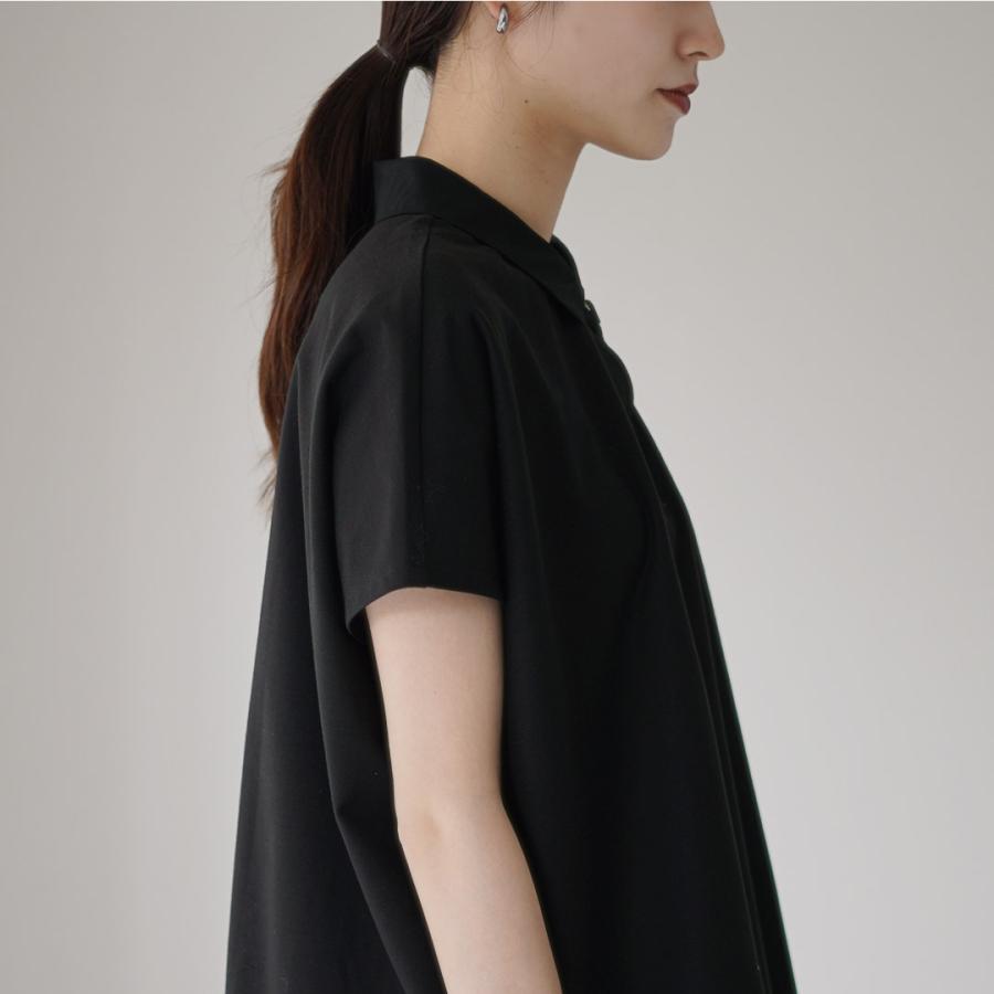 MidiUmi ミディウミ ポロシャツ 黒ブラック レディース MidiUmi（ミディウミ） ポロ ノースリーブ プルオーバー 日本製