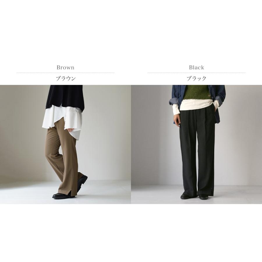 YENN YENN（イェン） サイド スリット スラックス / レディース