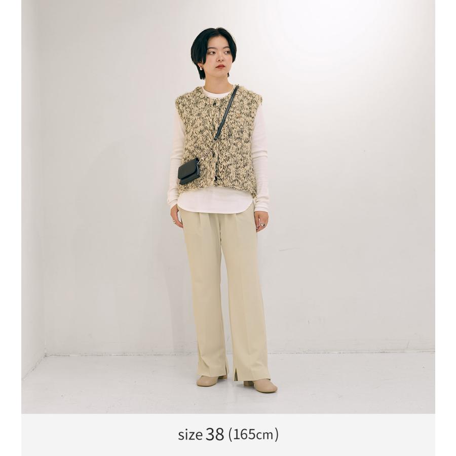 YENN 【予約販売：10月下旬発送予定】YENN（イェン） SIDE SLIT SLACKS