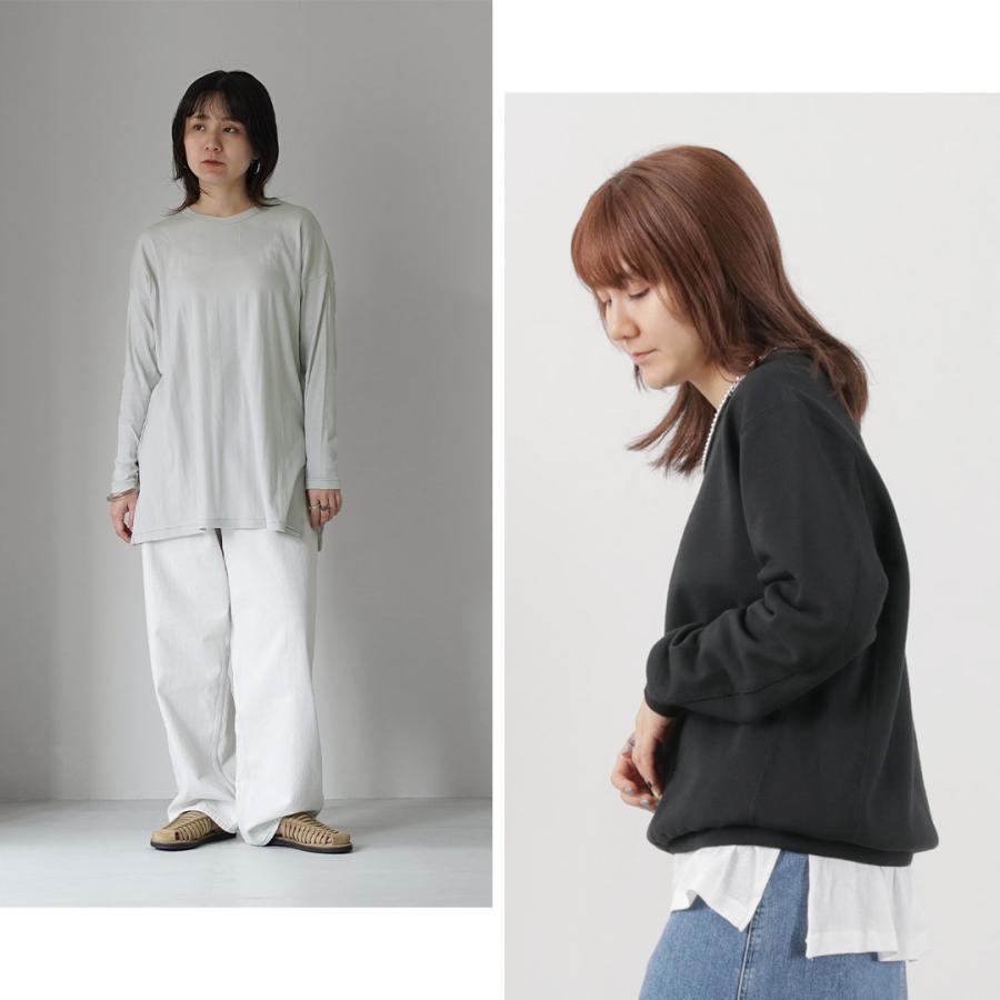 Light Sheer Cotton RIB Flareスリーブ Robert P. Miller（ロバート・ピー・ミラー） ライトパネルリブ クルー