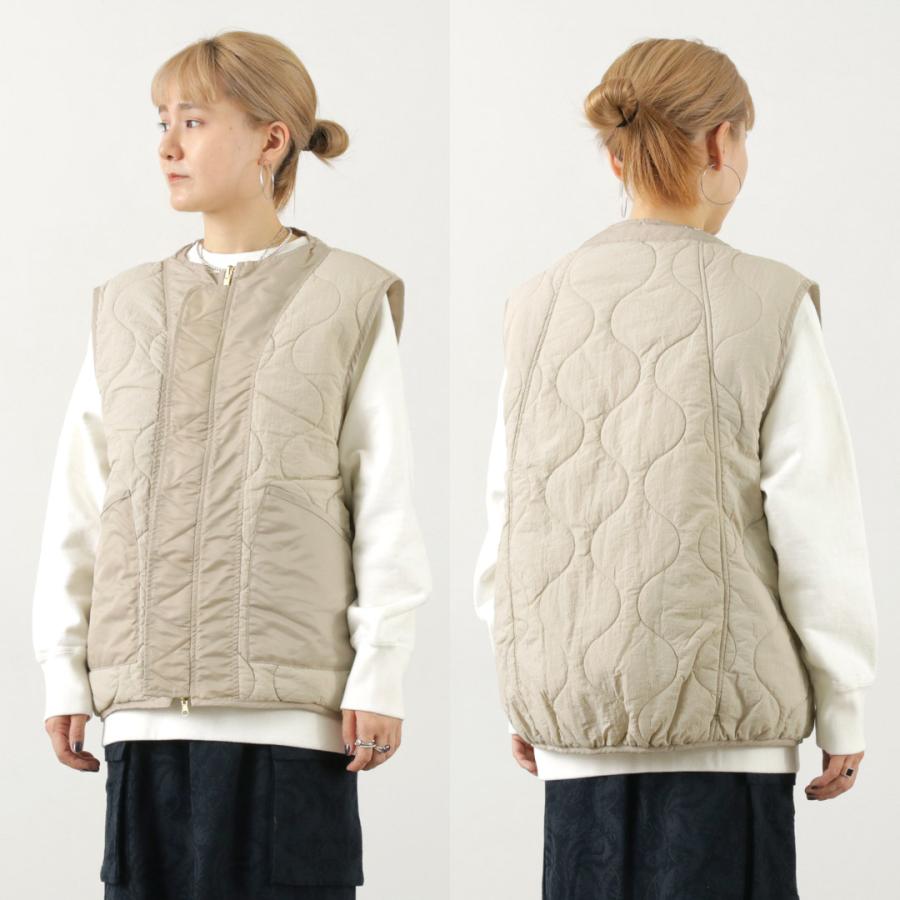 kha:ki（カーキ） ボトルネック リバーシブル ベスト / レディース 前