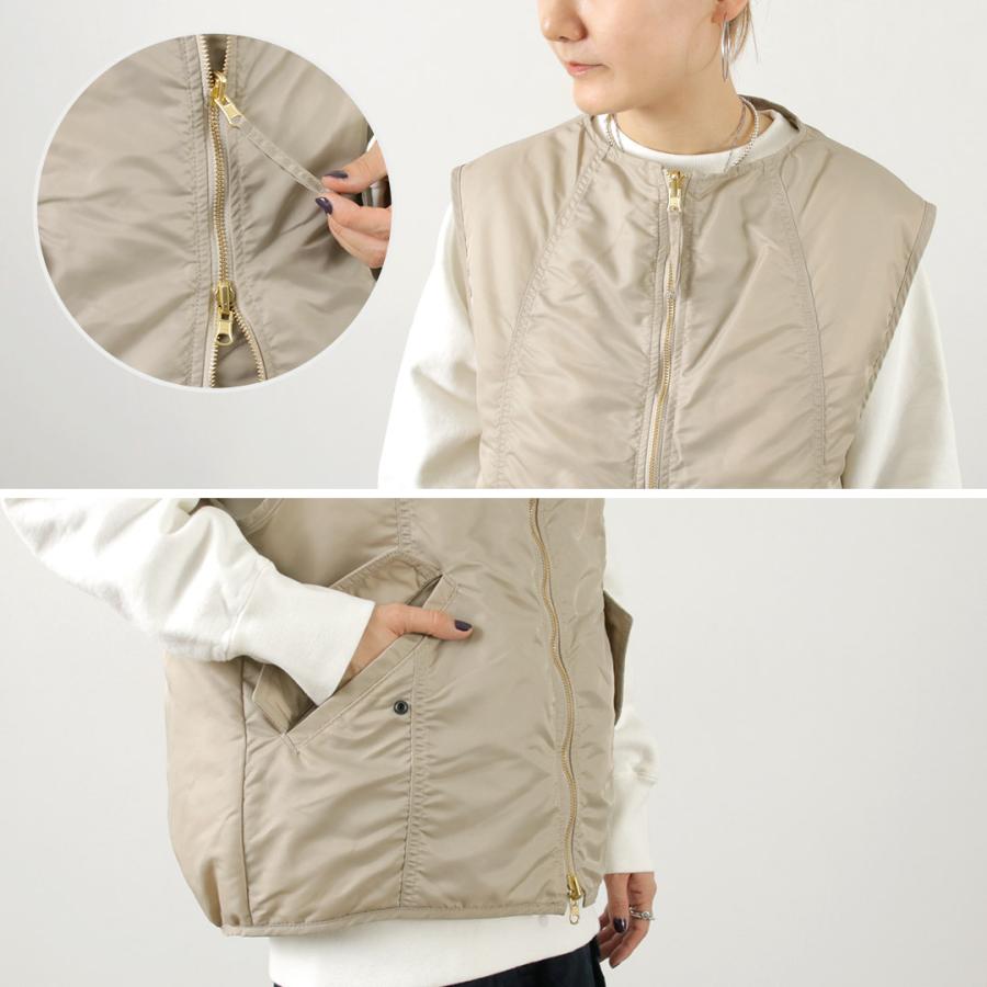 kha:ki（カーキ） ボトルネック リバーシブル ベスト / レディース 前
