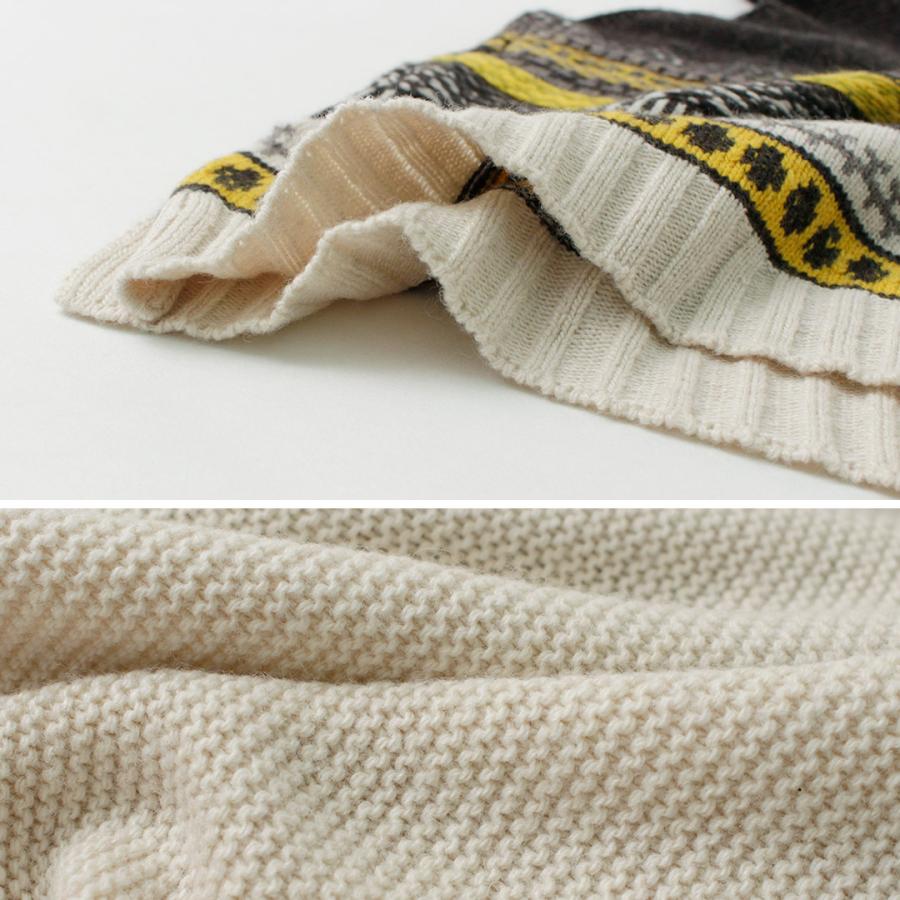 tumugu（ツムグ） コットンカシミア ジャガード 2WAYベスト