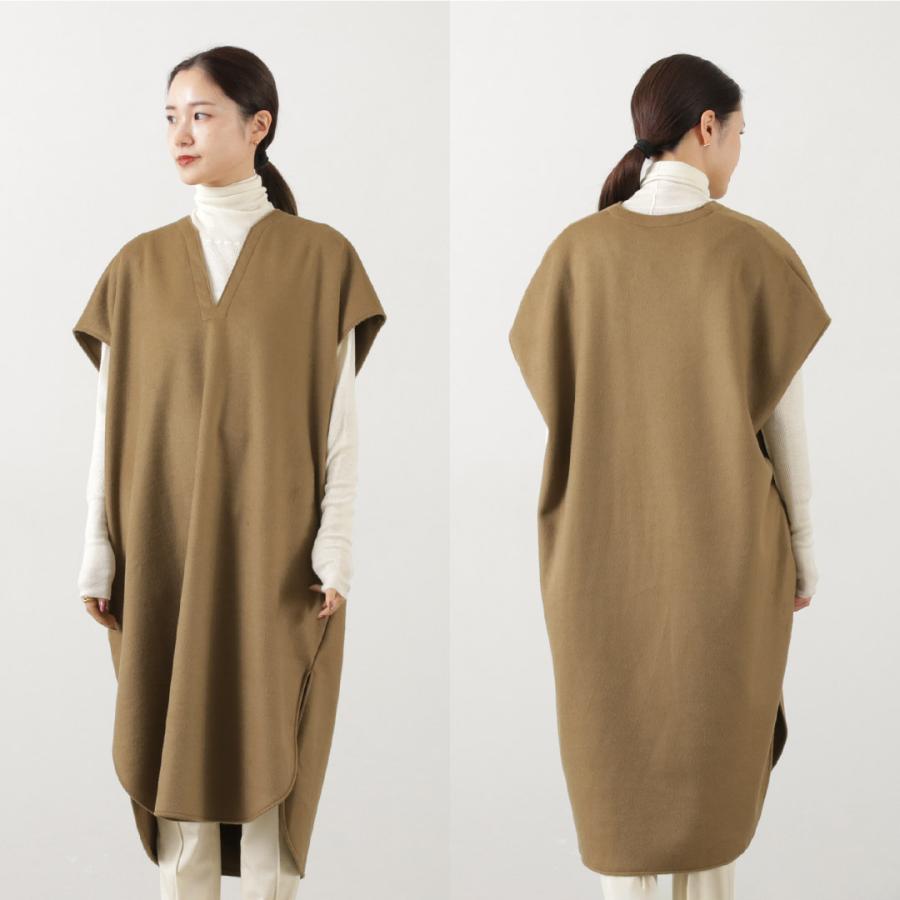 me.（ミードット） ポンチョ ワンピース / 袖なし Vネック ルーム