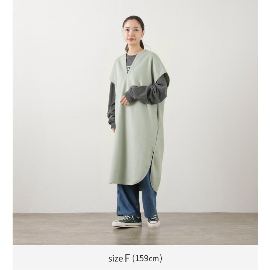me.（ミードット） ポンチョ ワンピース / 袖なし Vネック ルーム