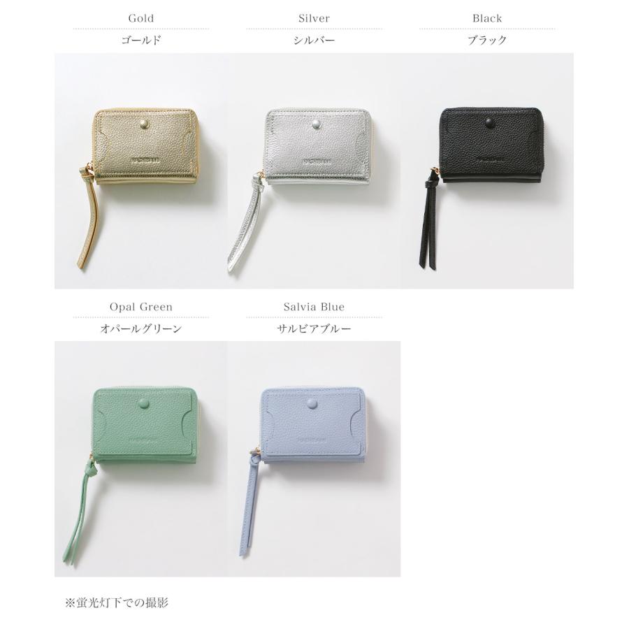 HASHIBAMI 三つ折り財布 天然石 オパールグリーン ハシバミ ミニ財布 Hashibami（ハシバミ） サンドグラス ミニウォレット / レディース