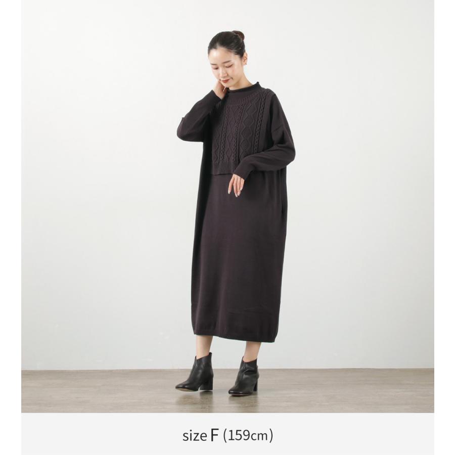 【美品】8YARDS CBOUTLINE モックネック ワンピース 黒 完売品 AMERICAN HOLIC（アメリカンホリック） ワンピース バイパチバイカラー