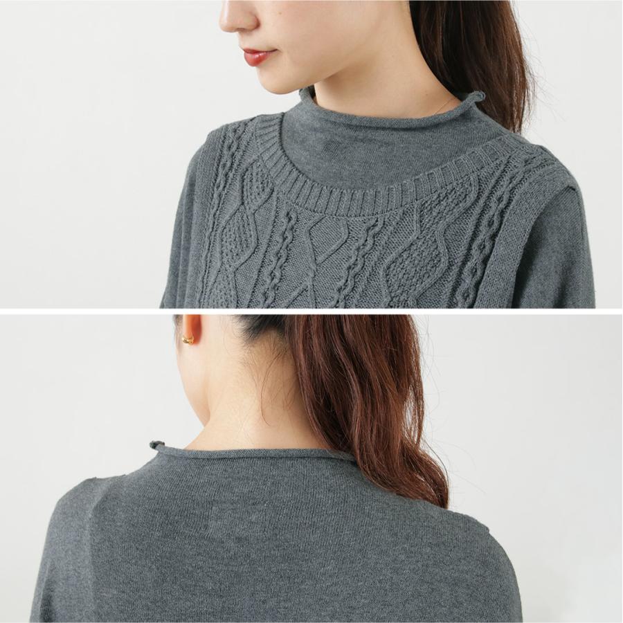 mao made（マオメイド） カラー別注 やわらかコットン レイヤード風