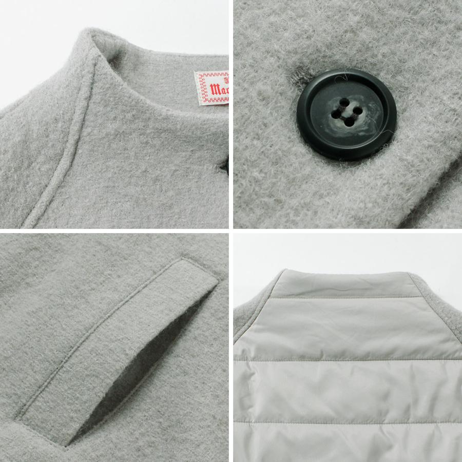 mao made（マオメイド） 異素材 ドッキング モックネック Aライン