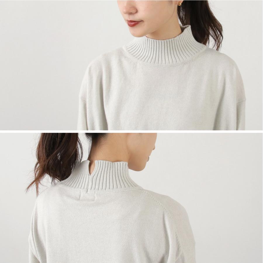 mao made（マオメイド） ピーチ起毛 異ゲージ ハイネックショートPO