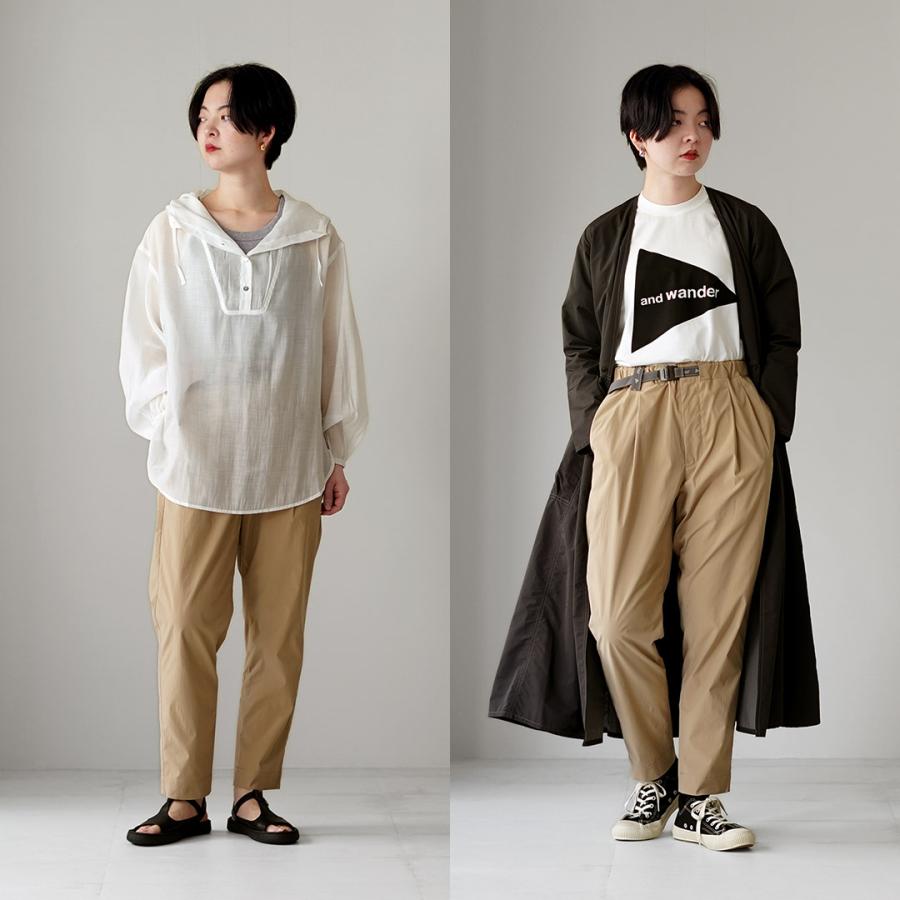 and wander アンドワンダー ショットパンツ＋帽子　２点セット　日本製 and wander（アンドワンダー） UVカット ストレッチパンツ 日本製